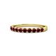 1 - Clara 2.70 mm Red Garnet 10 Stone Wedding Band 
