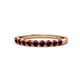 1 - Clara 2.70 mm Red Garnet 10 Stone Wedding Band 