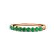 1 - Clara 2.70 mm Emerald 10 Stone Wedding Band 