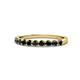 1 - Clara 2.70 mm Black Diamond 10 Stone Wedding Band 
