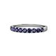 1 - Clara 2.70 mm Blue Sapphire 10 Stone Wedding Band 