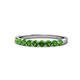 1 - Clara 2.70 mm Green Garnet 10 Stone Wedding Band 