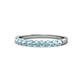 1 - Clara 2.70 mm Aquamarine 10 Stone Wedding Band 