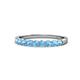 1 - Clara 2.70 mm Blue Topaz 10 Stone Wedding Band 