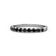 1 - Clara 2.70 mm Black Diamond 10 Stone Wedding Band 