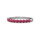 1 - Clara 2.70 mm Ruby 10 Stone Wedding Band 
