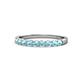 1 - Clara 2.70 mm Aquamarine 10 Stone Wedding Band 