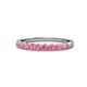 1 - Clara 2.70 mm Pink Tourmaline 10 Stone Wedding Band 