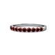 1 - Clara 2.70 mm Red Garnet 10 Stone Wedding Band 