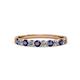 2 - Clara 2.70 mm Blue Sapphire and Diamond 10 Stone Wedding Band 