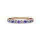 2 - Clara 2.70 mm Tanzanite and Diamond 10 Stone Wedding Band 