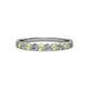 2 - Clara 2.70 mm Peridot and Diamond 10 Stone Wedding Band 