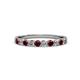 2 - Clara 2.70 mm Red Garnet and Diamond 10 Stone Wedding Band 