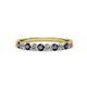 2 - Clara 2.70 mm Blue Sapphire and Diamond 10 Stone Wedding Band 