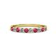 2 - Clara 2.70 mm Ruby and Diamond 10 Stone Wedding Band 