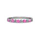 2 - Clara 2.70 mm Pink Sapphire and Diamond 10 Stone Wedding Band 