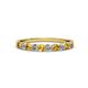 2 - Clara 2.70 mm Citrine and Diamond 10 Stone Wedding Band 
