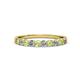 2 - Clara 2.70 mm Peridot and Diamond 10 Stone Wedding Band 