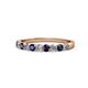 1 - Clara 2.70 mm Blue Sapphire and Diamond 10 Stone Wedding Band 