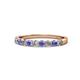 1 - Clara 2.70 mm Tanzanite and Diamond 10 Stone Wedding Band 