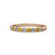 1 - Clara 2.70 mm Citrine and Diamond 10 Stone Wedding Band 