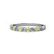 1 - Clara 2.70 mm Peridot and Diamond 10 Stone Wedding Band 