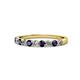 1 - Clara 2.70 mm Blue Sapphire and Diamond 10 Stone Wedding Band 