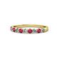 1 - Clara 2.70 mm Ruby and Diamond 10 Stone Wedding Band 
