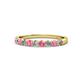1 - Clara 2.70 mm Pink Tourmaline and Diamond 10 Stone Wedding Band 