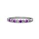 1 - Clara 2.70 mm Amethyst and Diamond 10 Stone Wedding Band 
