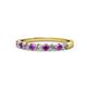 1 - Clara 2.70 mm Amethyst and Diamond 10 Stone Wedding Band 