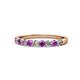 1 - Clara 2.70 mm Amethyst and Diamond 10 Stone Wedding Band 
