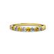 1 - Clara 2.70 mm Citrine and Diamond 10 Stone Wedding Band 