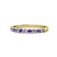 1 - Clara 2.70 mm Iolite and Diamond 10 Stone Wedding Band 