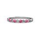 1 - Clara 2.70 mm Rhodolite Garnet and Diamond 10 Stone Wedding Band 