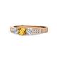 1 - Ayaka Citrine and Diamond Three Stone Engagement Ring 