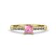 1 - Fenice Pink Tourmaline and Diamond Bridal Set Ring 