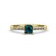1 - Fenice London Blue Topaz and Diamond Bridal Set Ring 