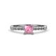 1 - Fenice Pink Tourmaline and Diamond Bridal Set Ring 