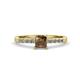 1 - Fenice Smoky Quartz and Diamond Bridal Set Ring 
