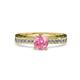 1 - Inez Pink Tourmaline and Diamond Euro Shank Bridal Set Ring 