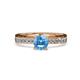 1 - Inez Blue Topaz and Diamond Euro Shank Bridal Set Ring 