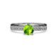 1 - Inez Peridot and Diamond Euro Shank Bridal Set Ring 