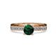 1 - Inez Emerald and Diamond Euro Shank Bridal Set Ring 