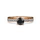 1 - Inez Black and White Diamond Euro Shank Bridal Set Ring 