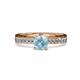 1 - Inez Aquamarine and Diamond Euro Shank Bridal Set Ring 
