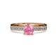 1 - Inez Pink Tourmaline and Diamond Euro Shank Bridal Set Ring 