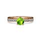 1 - Inez Peridot and Diamond Euro Shank Bridal Set Ring 
