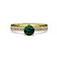 1 - Inez Emerald and Diamond Euro Shank Bridal Set Ring 