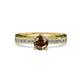 1 - Inez Smoky Quartz and Diamond Euro Shank Bridal Set Ring 